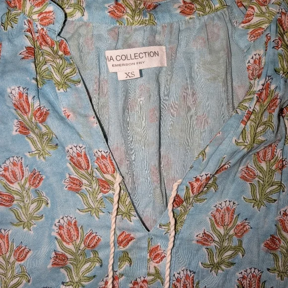 Emerson Fry Blue Floral Blouse - Picture 5 of 6